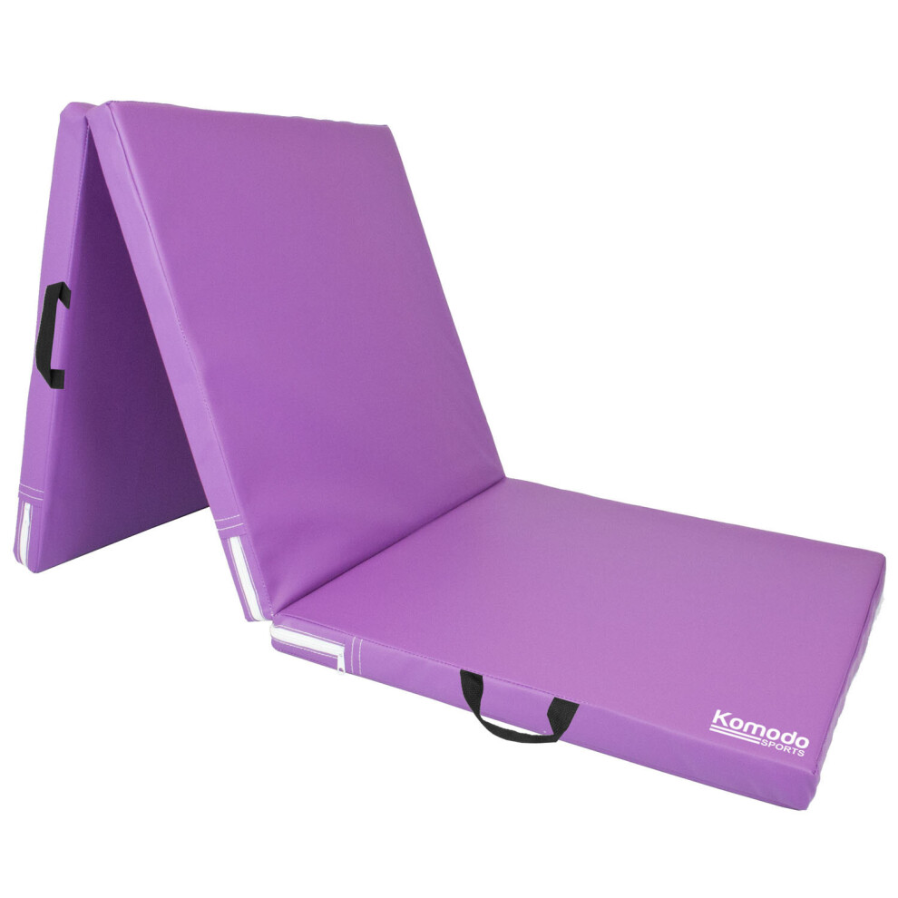 Komodo (purple) Tri Folding Gym Mat Yoga Exercise Gymnastics Floor