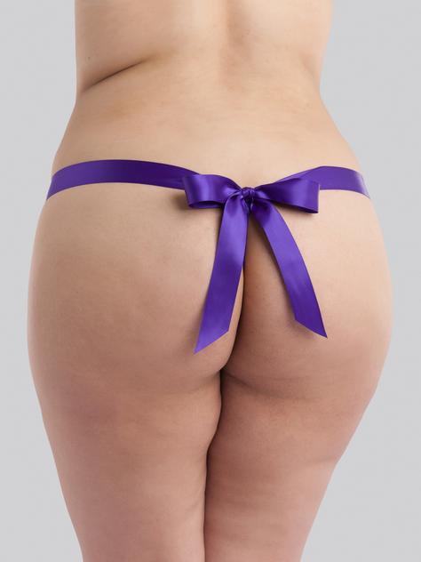 Lovehoney Plus Size Unwrap Me Purple Women's Thong