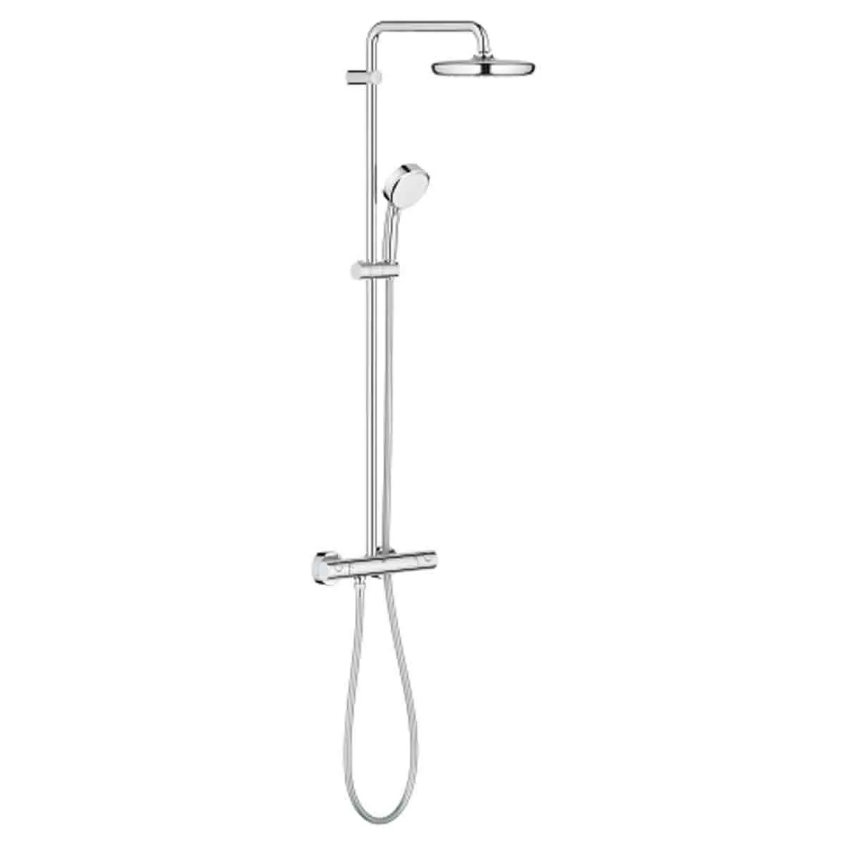Grohe Tempesta Cosmopolitan System 210 Shower system with thermostat for wall mounting Chrome 27922001 gray