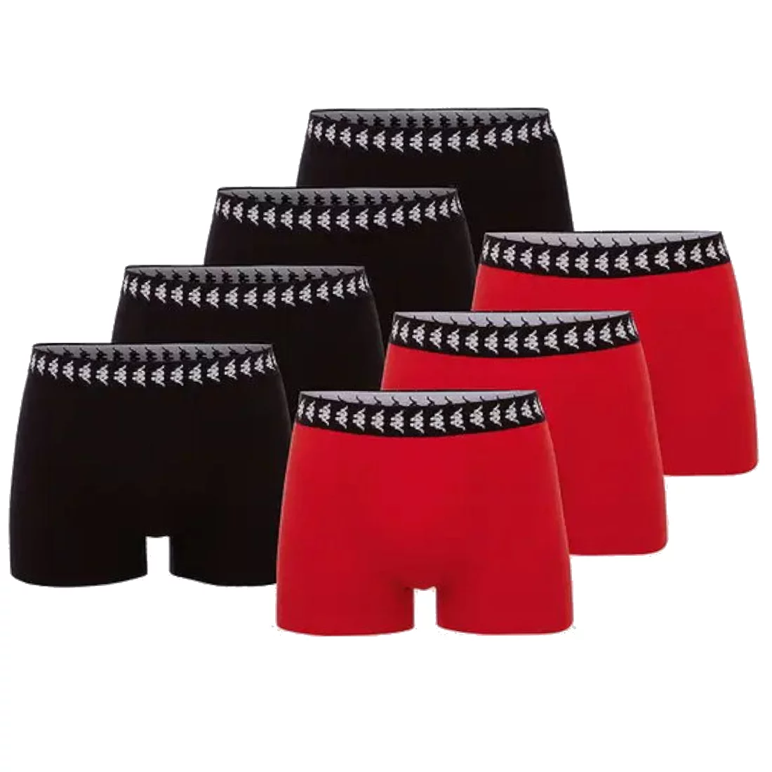 Kappa Zid 7pack Boxer Shorts, Mens black Boxer shorts S black