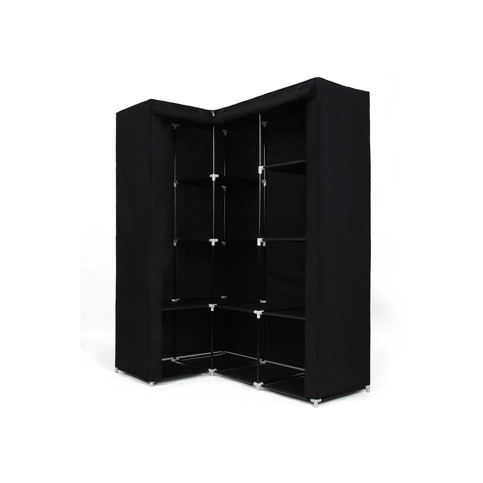Rebrilliant Mccay 129cm Wide Portable Wardrobe black