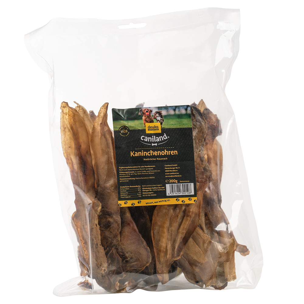 Canibit Caniland Dried Rabbit Ears - 600g