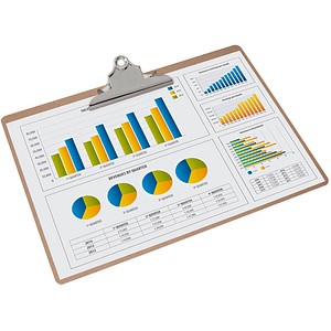 Maul 2392870 Clipboard Wood 420X320X40mm Brown A4 Size Sturdy Clip