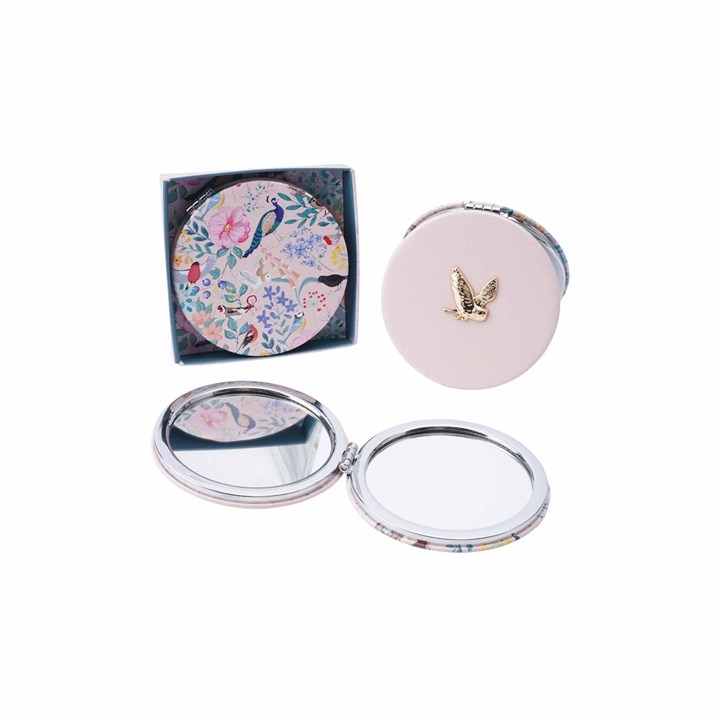 British Birds, Pink Owl Compact Mirror