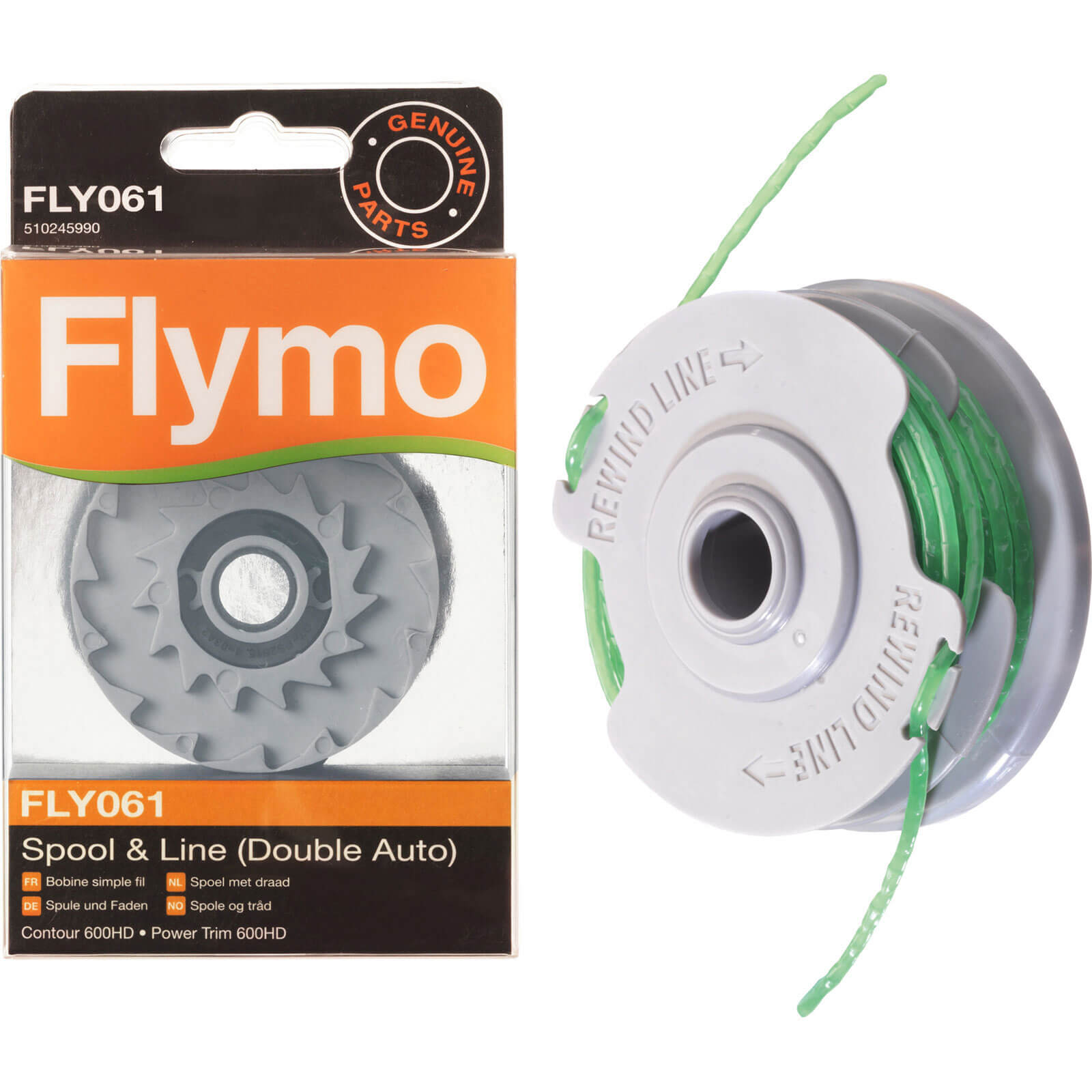 Flymo FLY061 Genuine Spool and Line for Powertrim and Contour 600HD Grass Trimmers Pack of 1