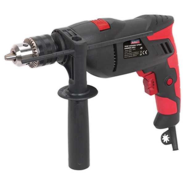  SD750 Hammer Drill Ø13mm Variable Speed with Reverse 750W/230V