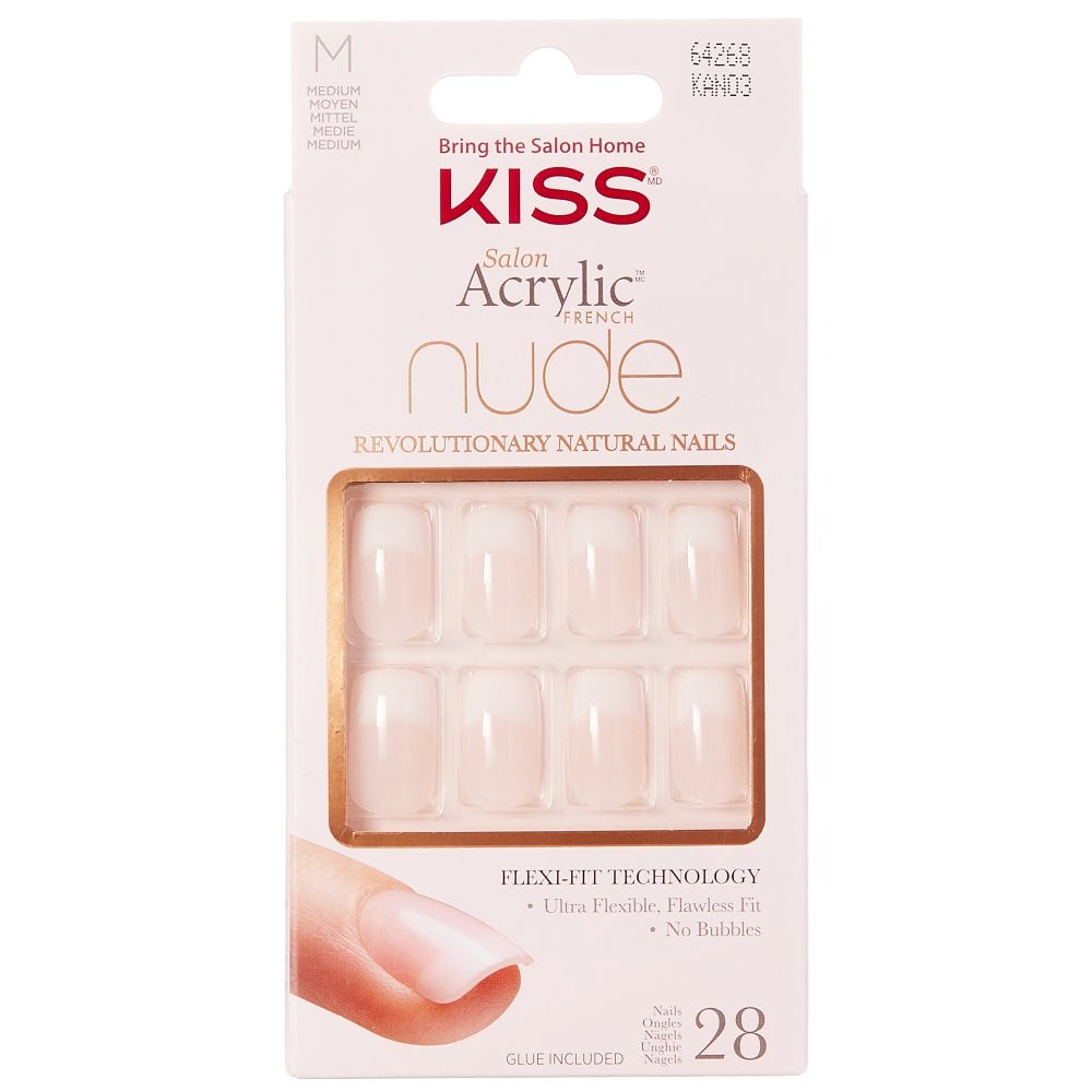KISS Inc. Nude Acrylic False Nails - Cashmere (28 Nails & Adhesive 2g)