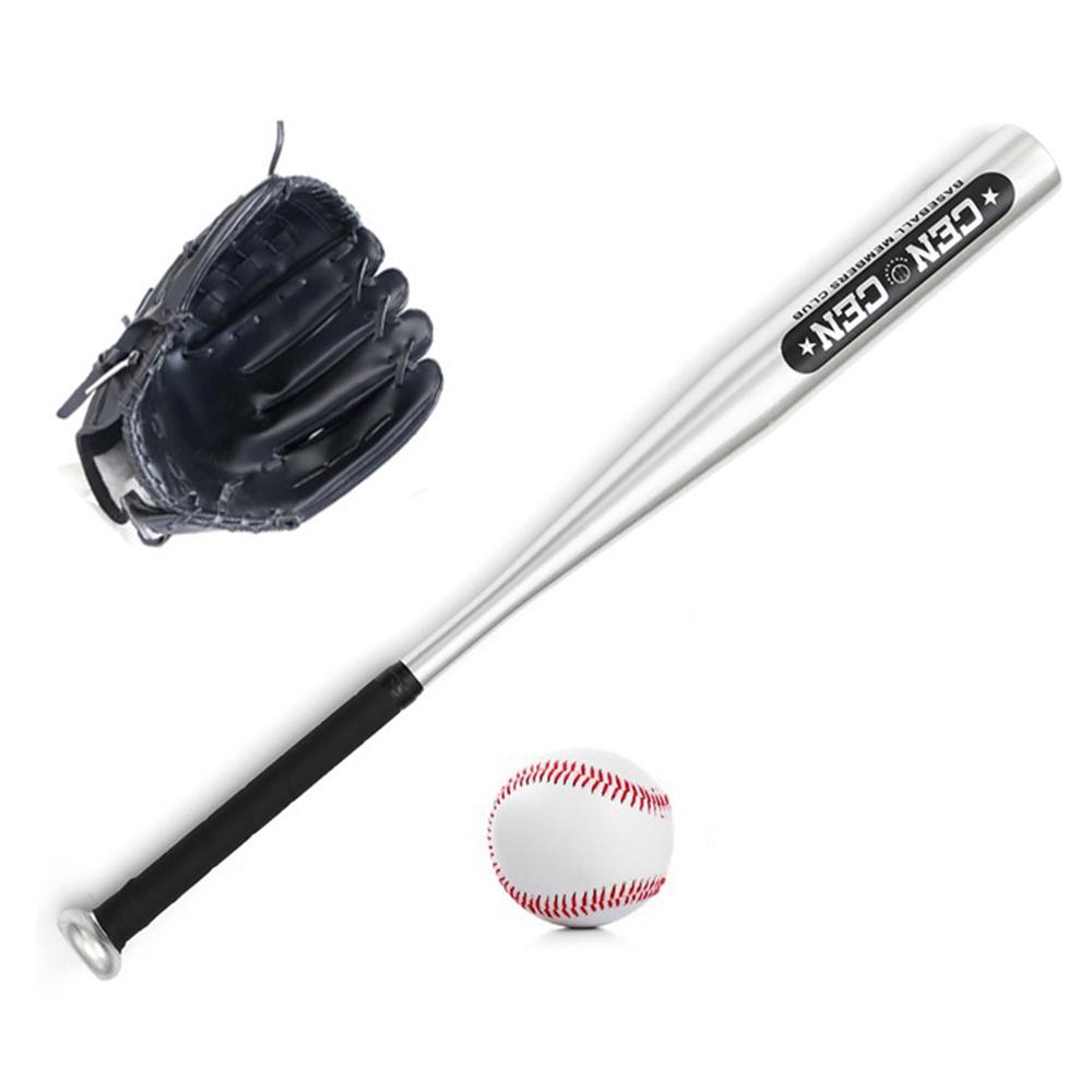 TOMTOP JMS Baseball Balls Set Baseball Bat+Baseball+Baseball Gloves 25in Aluminum Alloy Baseball Bat 10.5in pink