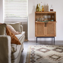 Waska Oak & Cane Bar Cabinet by La Redoute