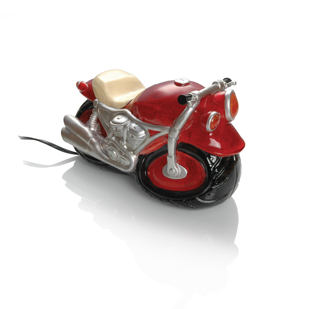 Booster Cast Stone Table Lamp Motorbike, red, red