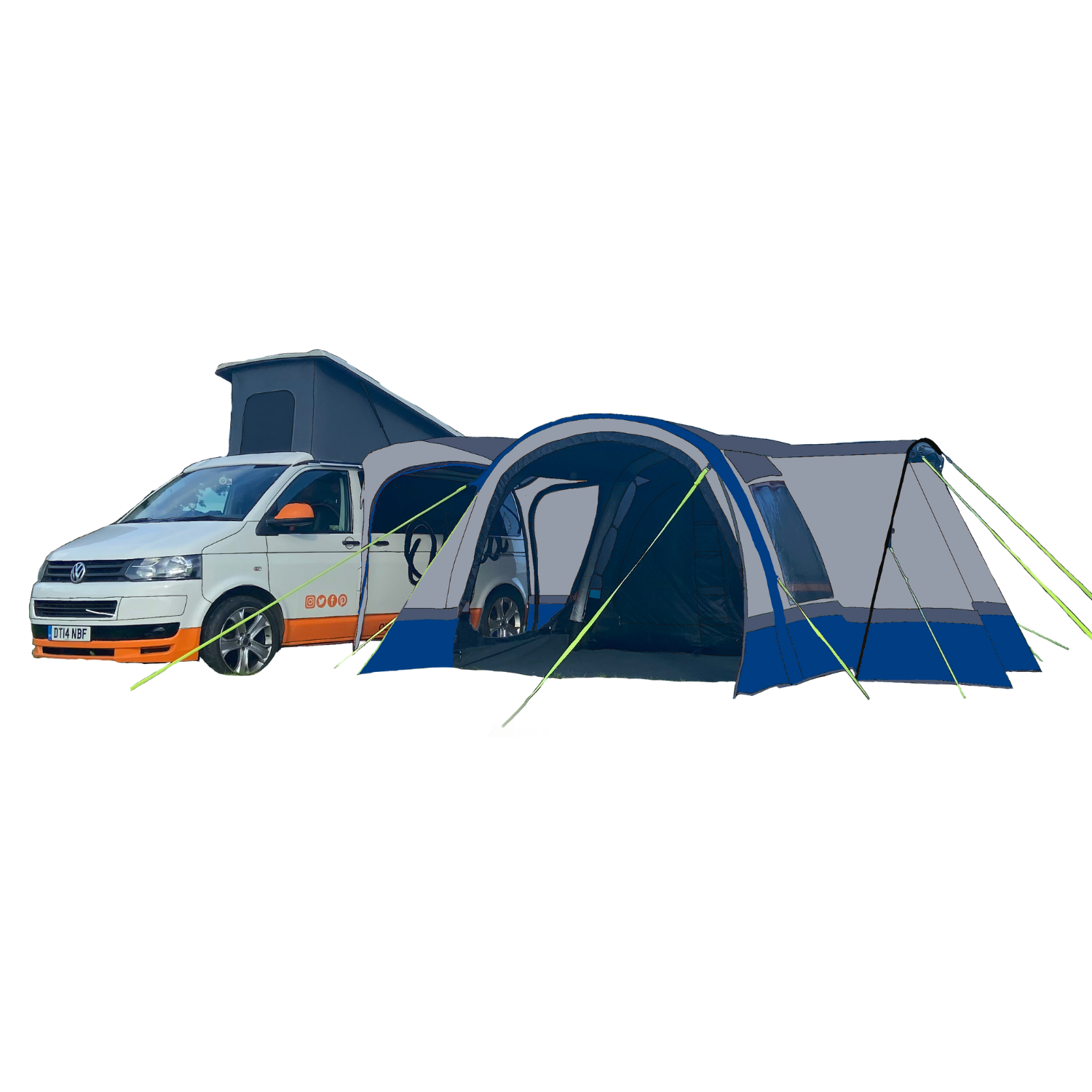  Cocoon Breeze® v2 Campervan Awning (Blue/ Grey) - Pay £10 Today and Balance Before Delivery