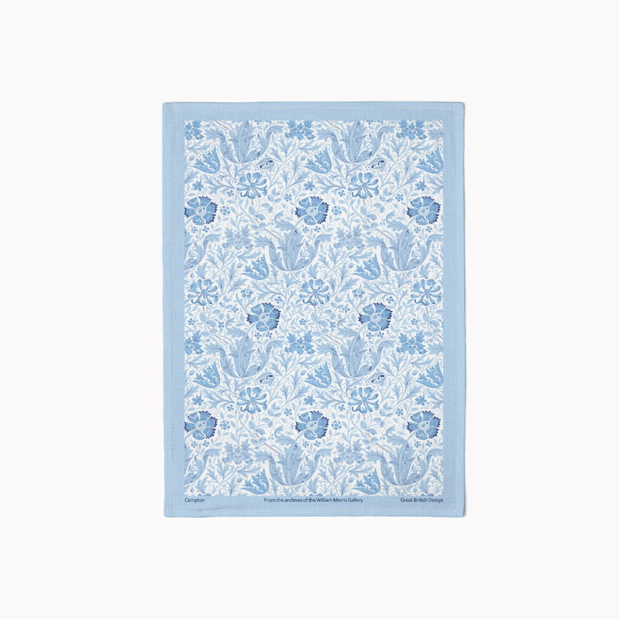 Le Chateau Textiles William Morris Compton Cotton Tea Towel|blue