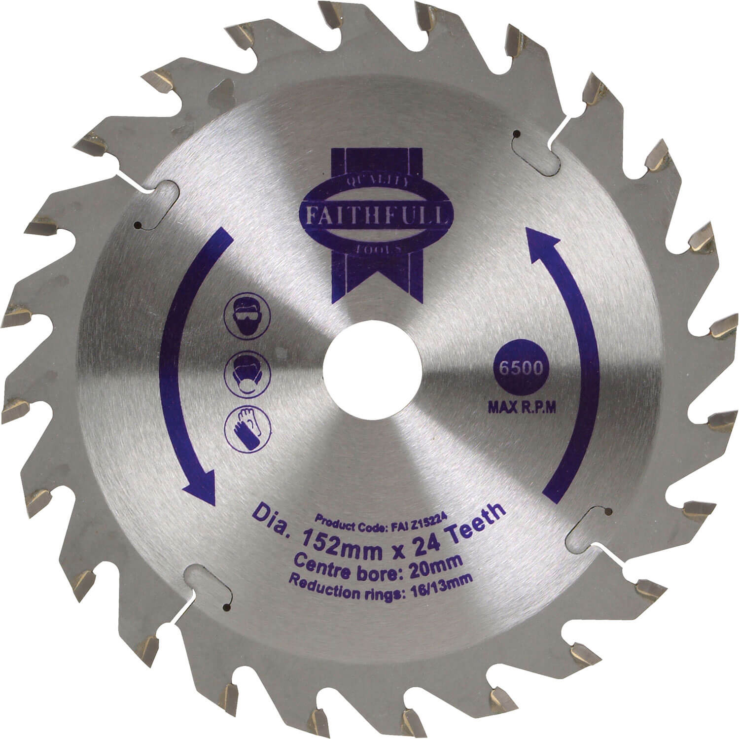Faithfull TCT Circular Saw Blade 152 x 20 mm x 24T