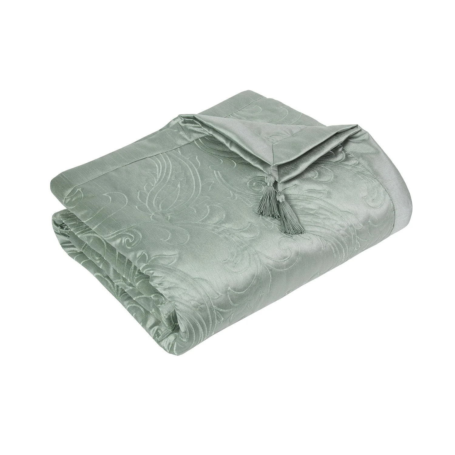 Paisley Soft Green Luxury Jacquard Throw (150cm x 200cm)