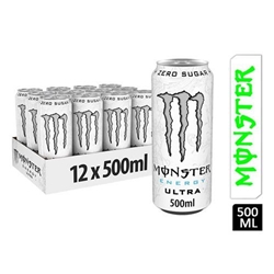 M MONSTER ENERGY Monster Energy Ultra Cans 12 x 500ml, White