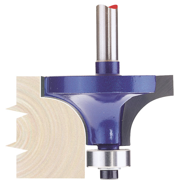 Draper Tct Router Bit, 1/4" Rounding, 38 X 14mm Radius 75343