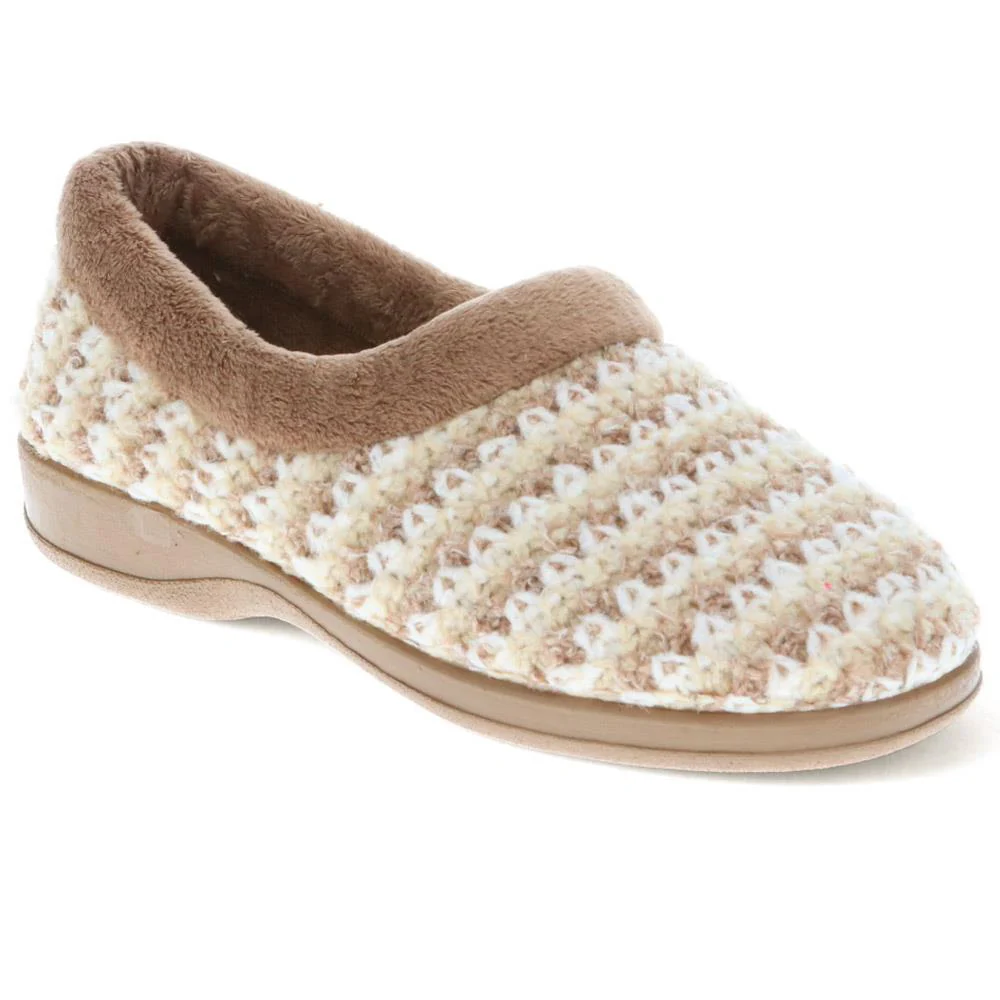 Pavers Heeled Velour Slippers - Anat40006 / 325 938