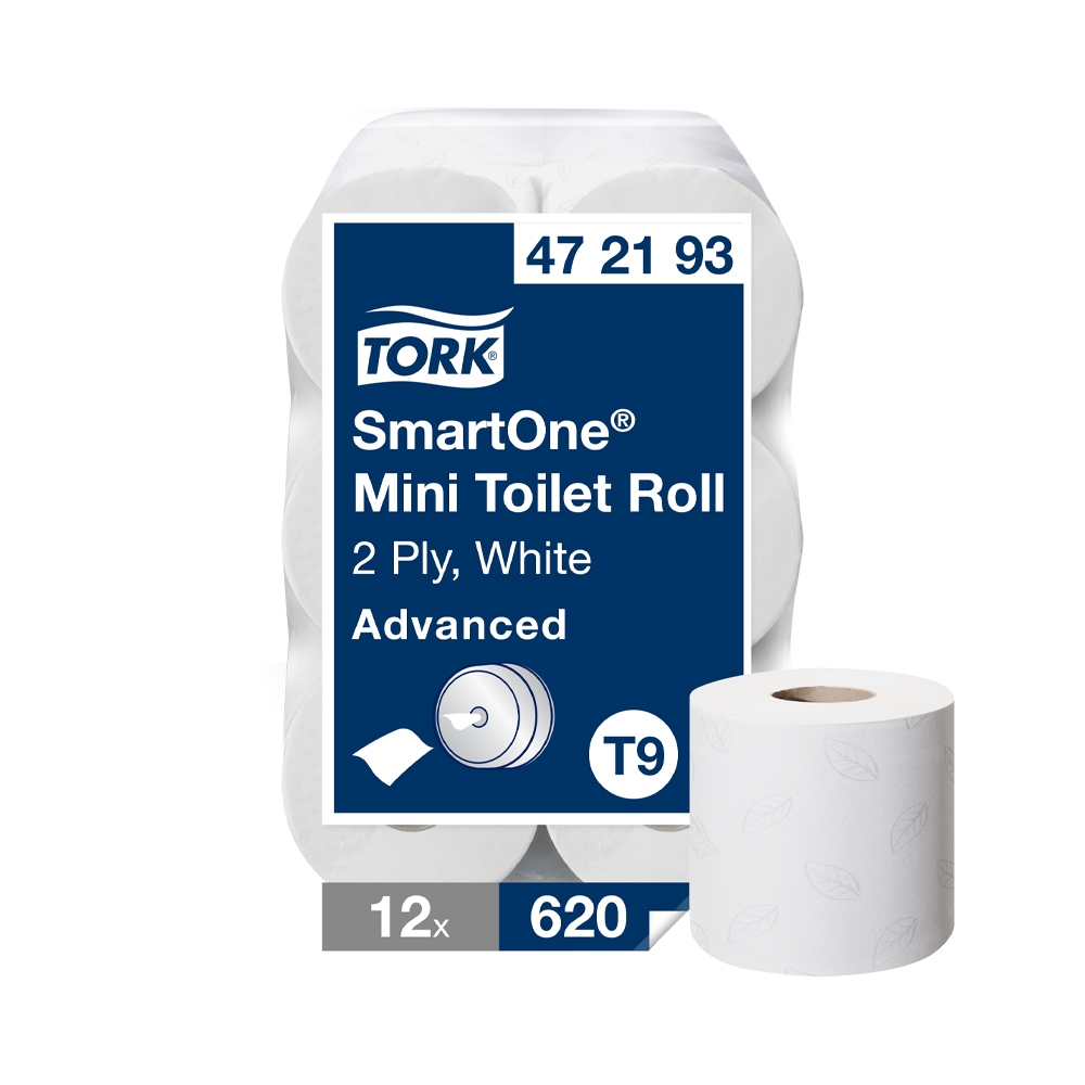 Essity Professional Hygiene Germany GmbH Tork SmartOne&reg; Mini 2 Ply Toilet Roll 620 Sheets White  (1 x 12)