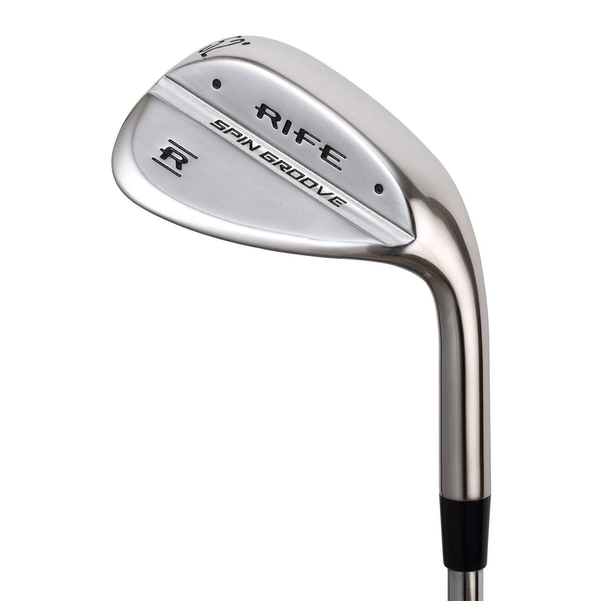 Rife Mens Black and Silver Brown Spin Groove Right Hand Golf Steel Golf Wedge, Size: 52° | American Golf