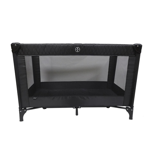 My Babiie Travel Cot - MBTC1, Black Quilted