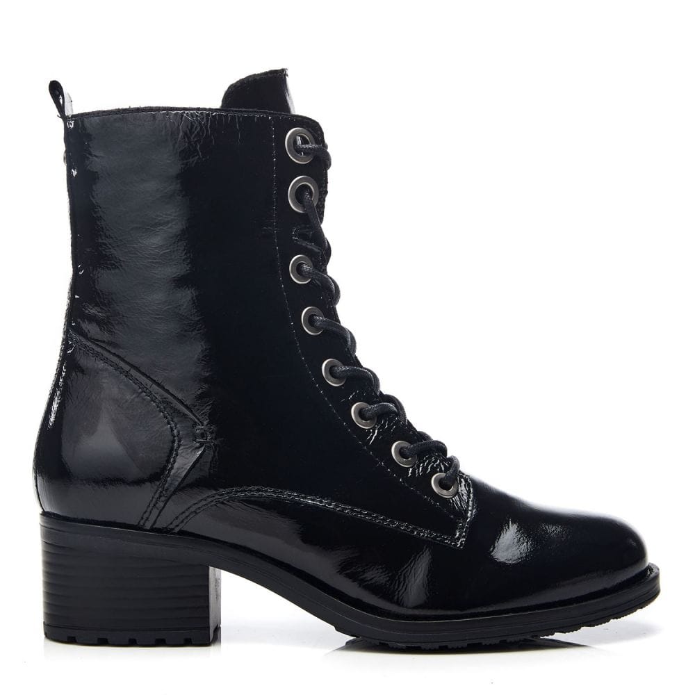 'Bezzie' Patent Leather Ankle Boots