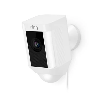 Ring Spotlight Cam Wired Network Surveillance Cam - Full HD 1080p - White