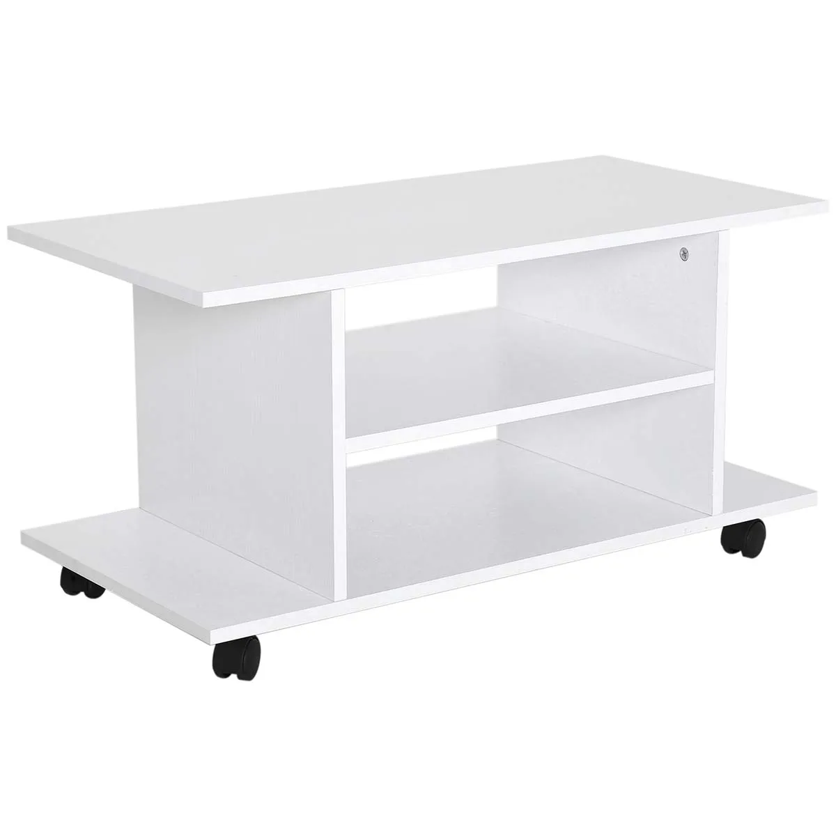 Homcom Mobile TV Stand 02-0609 White 400 x 800 x 400 mm