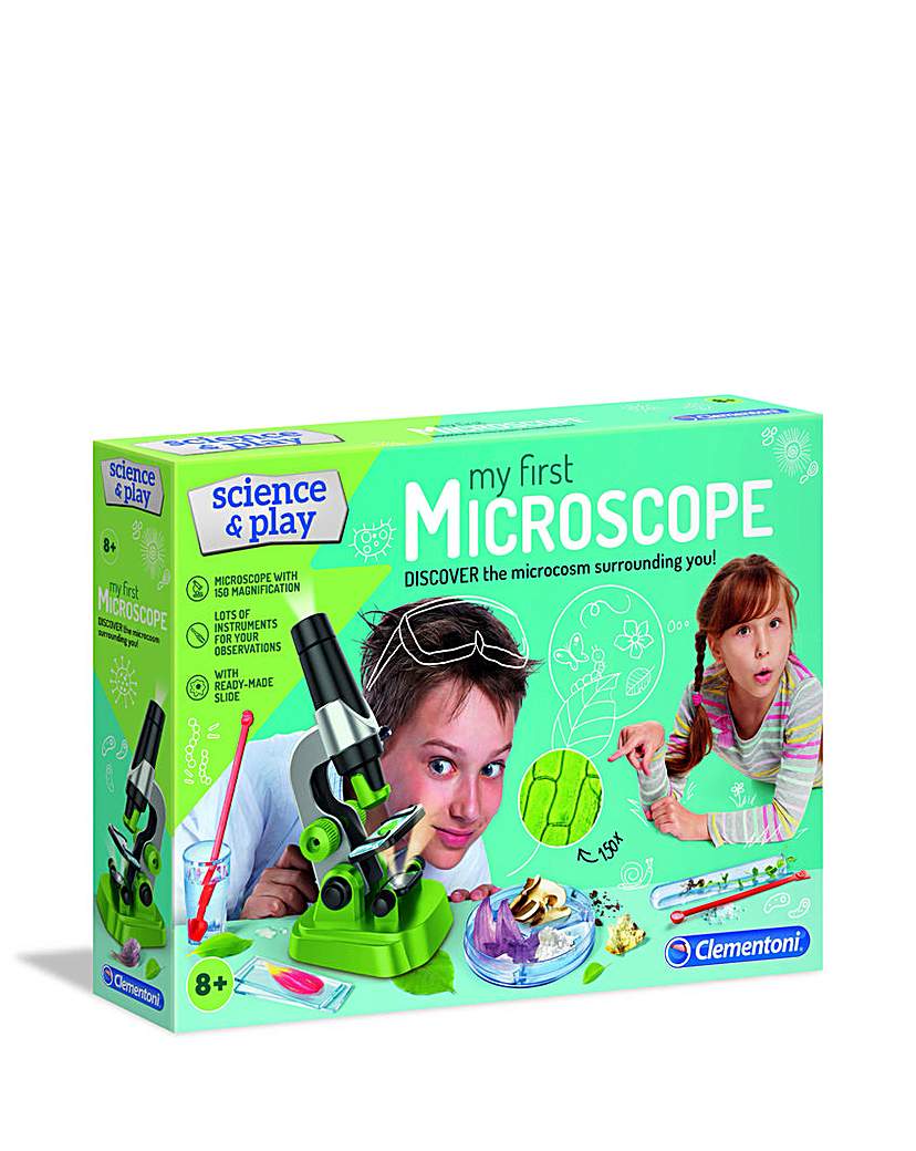 Clementoni SCIENCE & PLAY My First Microscope Set, Green
