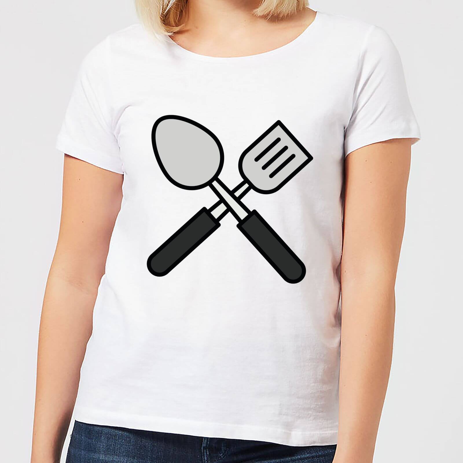 By IWOOT Cooking Spatula And Spoon Women's T-Shirt - S - White | adult