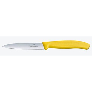 Victorinox Paring knife with 10cm / 3.94 smooth blade and yellow synthetic handle - SwissClassic - Victorinox
