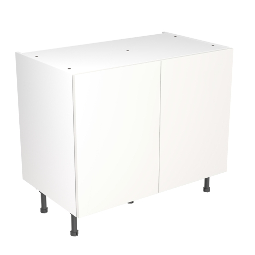 KitchenKIT Slab 100cm Base Unit - Gloss White