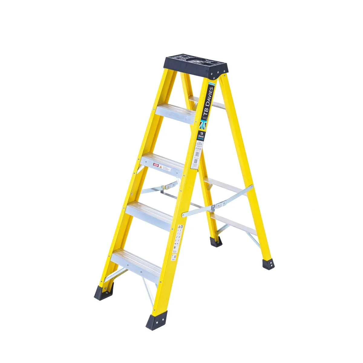 T.B. Davies 5 Tread Heavy-Duty Fibreglass Swingback Step Ladder