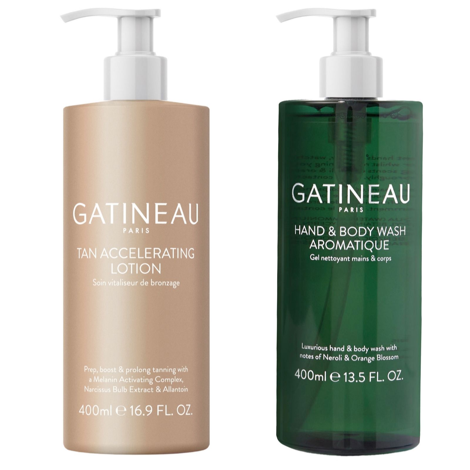 Gatineau Tan Accelerating Lotion and Hand and Body Wash 400ml Duo