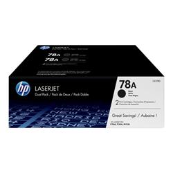 HP 78A Black Toner Cartridges - Twin Pack, Black