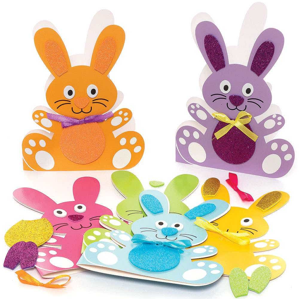 Baker Ross Easter Bunny Mix & Match Card Kits (Pack of 6)