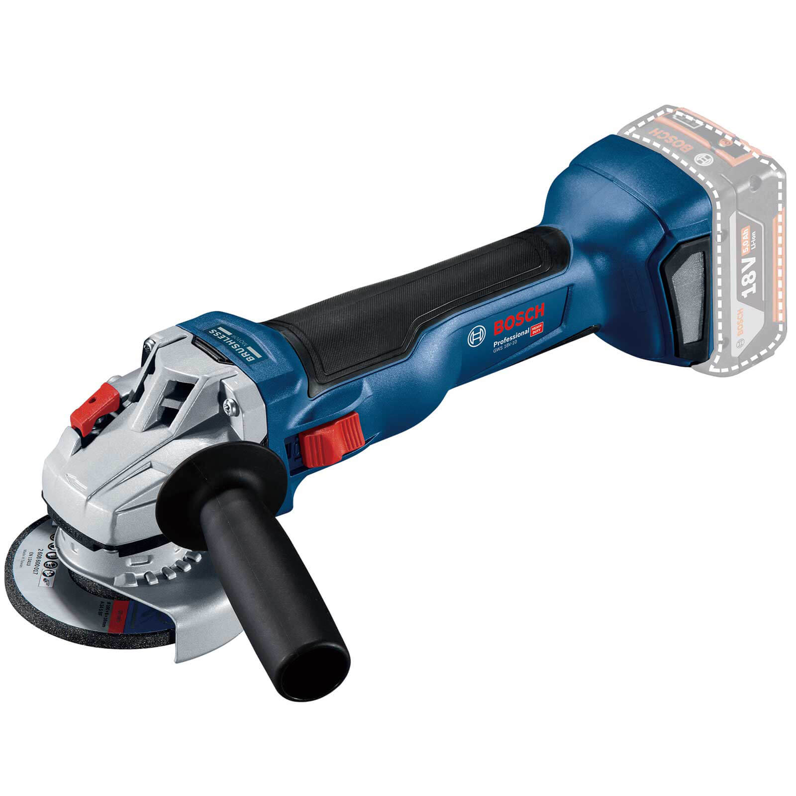 Bosch Gws 18v-10 Professional Angle Grinder 115mm 18v Bare Unit - Bsh6019j4000