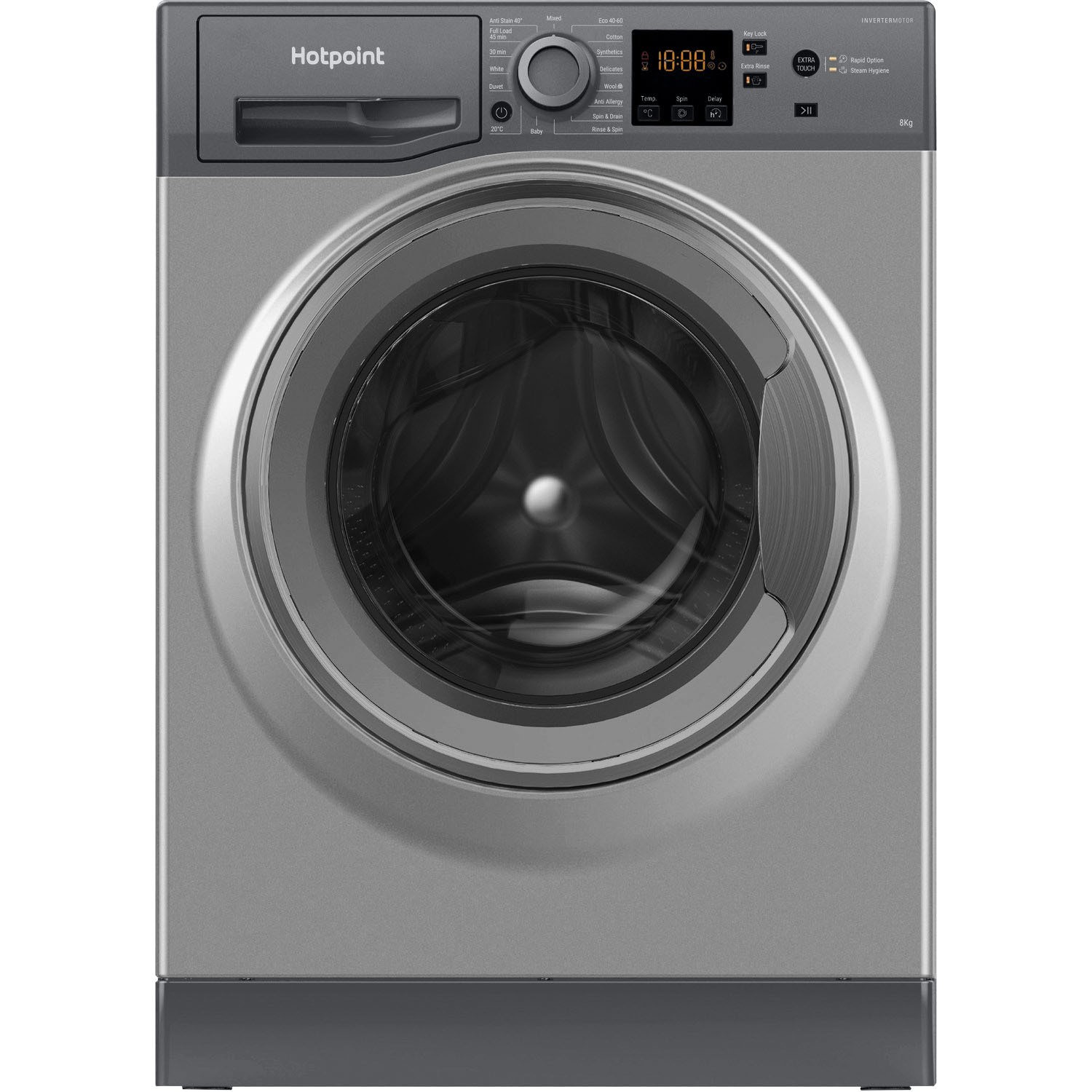 Hotpoint NSWM864CGGUKN 8kg 1600rpm Freestanding Washing Machine - Graphite