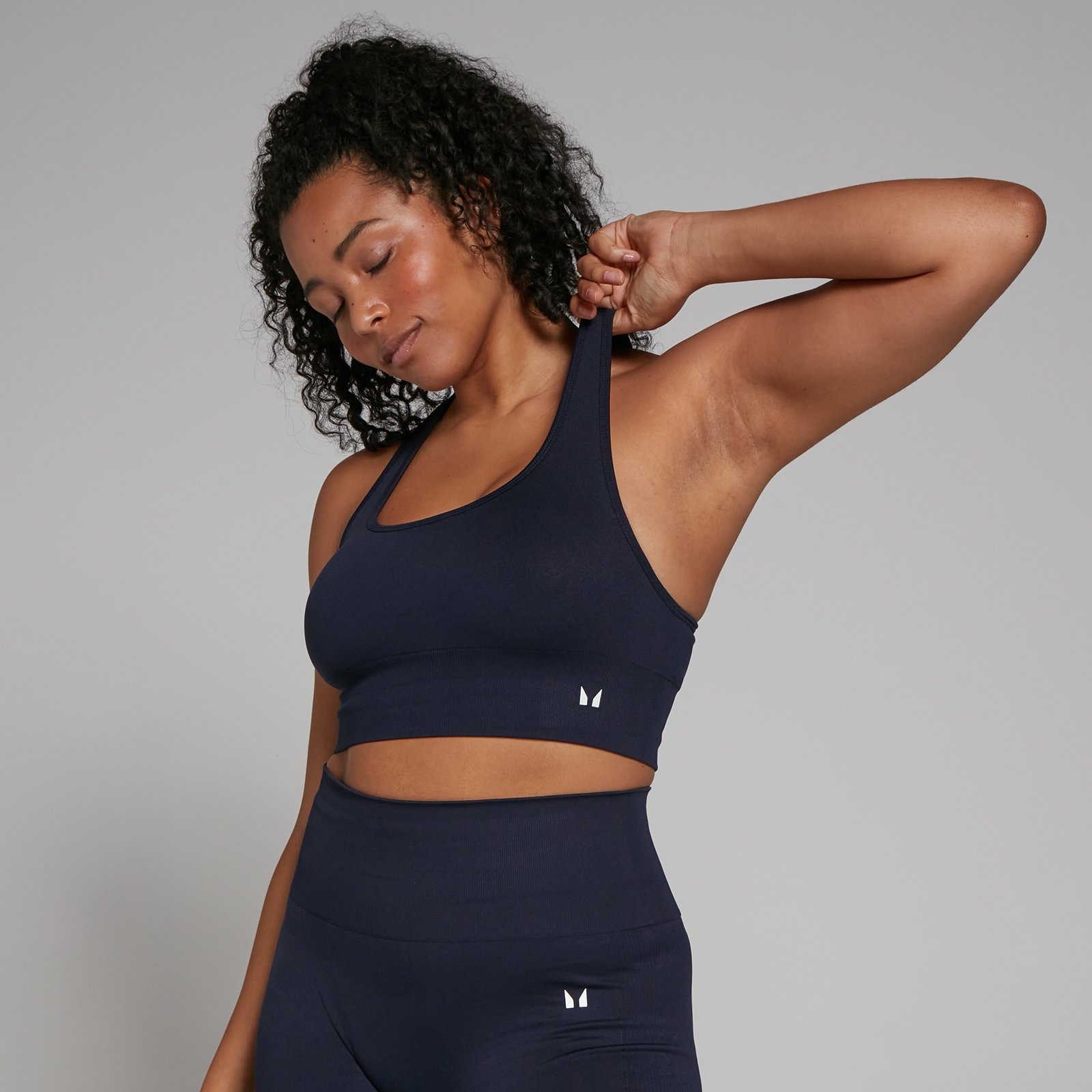 MP Women's Shape Seamless Sports Bra - Navy - Xl