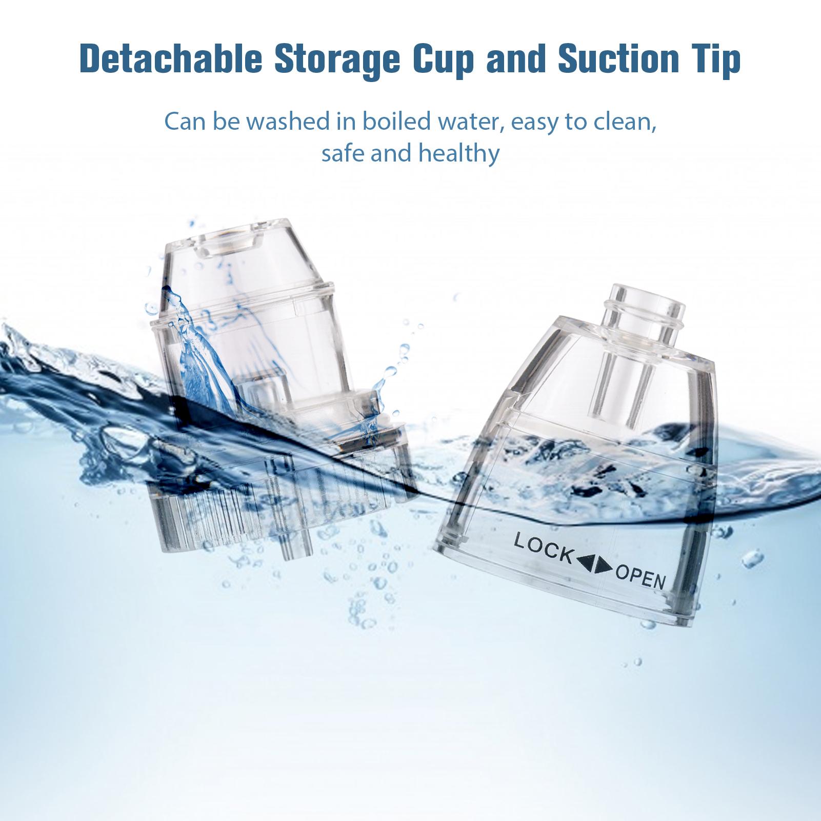 TOMTOP JMS Electric Baby Nasal Aspirator Automatic Nose Sucker Cleaner for Infants 3 Suction Levels Low Noise white