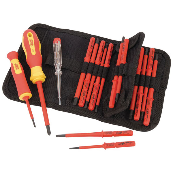 Draper Tools Testeur de tension et de tournevis isolé 18 pièces 05776