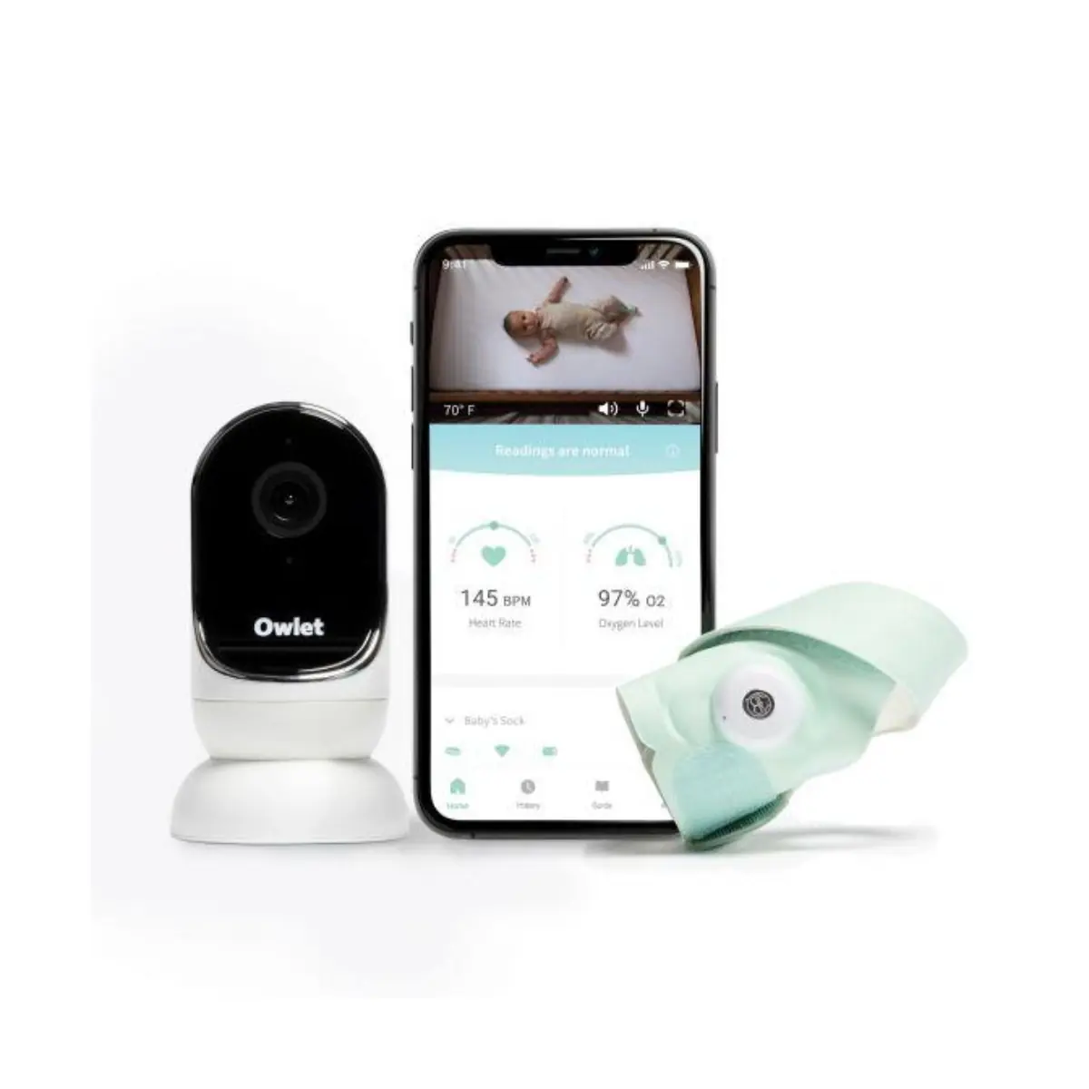 Owlet Cam HD & Smart Sock Baby Monitor Bundle