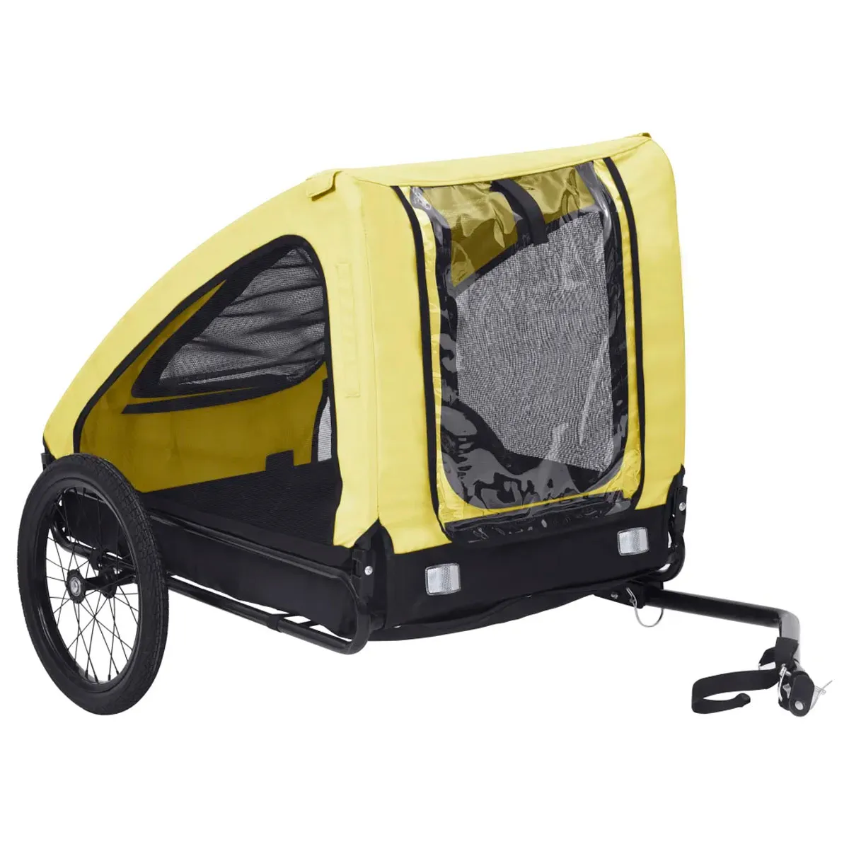 VidaXL Pet Trailer Yellow and Black