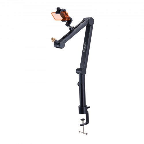  Microphone Boom Arm with Desk Mount, 360Â° Rotatable, Adjustable Mic Stand with 3/8" to 5/8" Adapter Port Headset Hook, for Blue Yeti Hyperx Qua