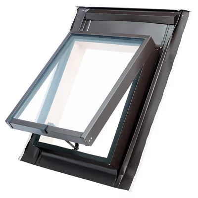 SITE Anthracite Aluminium Alloy Top Hung Skylight, (H)550mm (W)450mm
