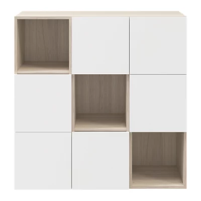 GoodHome Atomia Freestanding White Oak Effect Small Bookcases, Shelving Units & Display Cabinets (H)1125mm