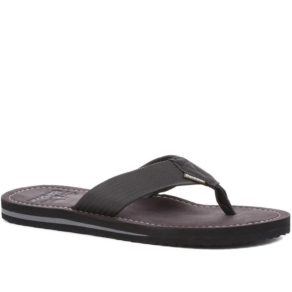 Barbour Men's Toeman Toe Post Sandals - BARBR29518 / 314 267 - Black 6