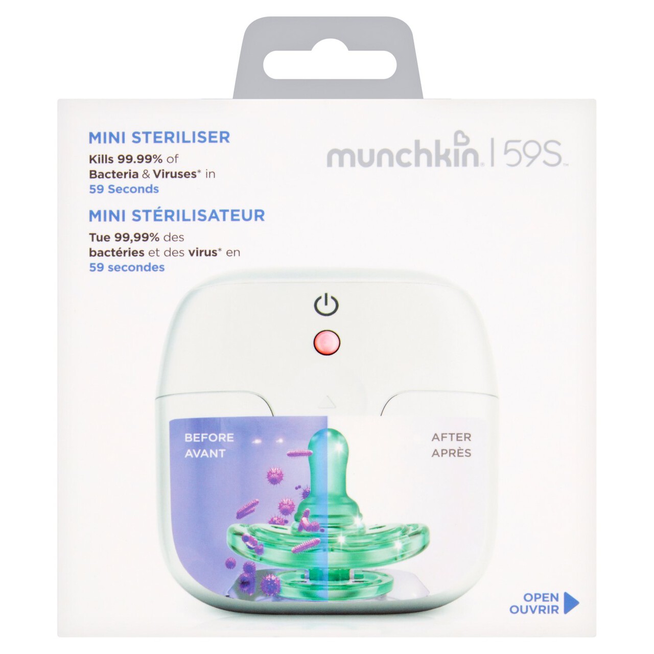 Munchkin 59S Mini Steriliser Portable UV Sanitiser White Unisex
