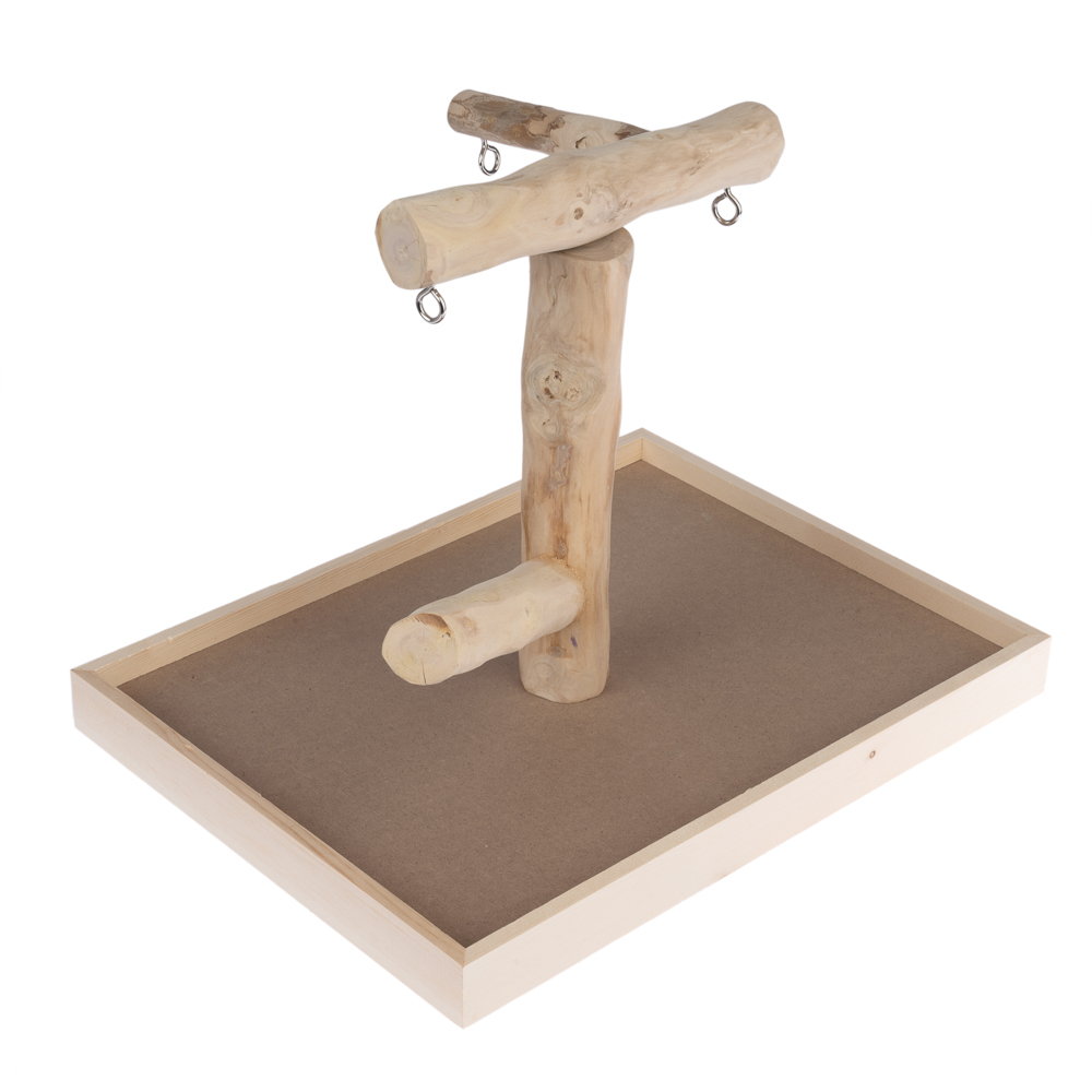 Tiaki Java Wood Parrot Perch - 40.5 X 31 X 31 Cm (l X W X H)