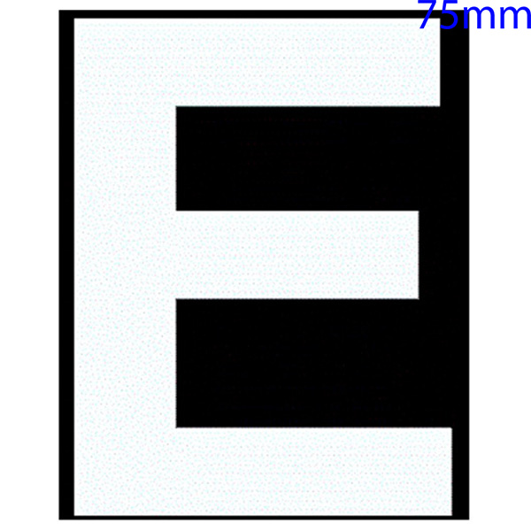 DIY Direct White Self Adhesive Vinyl Letter, 75mm Letter E
