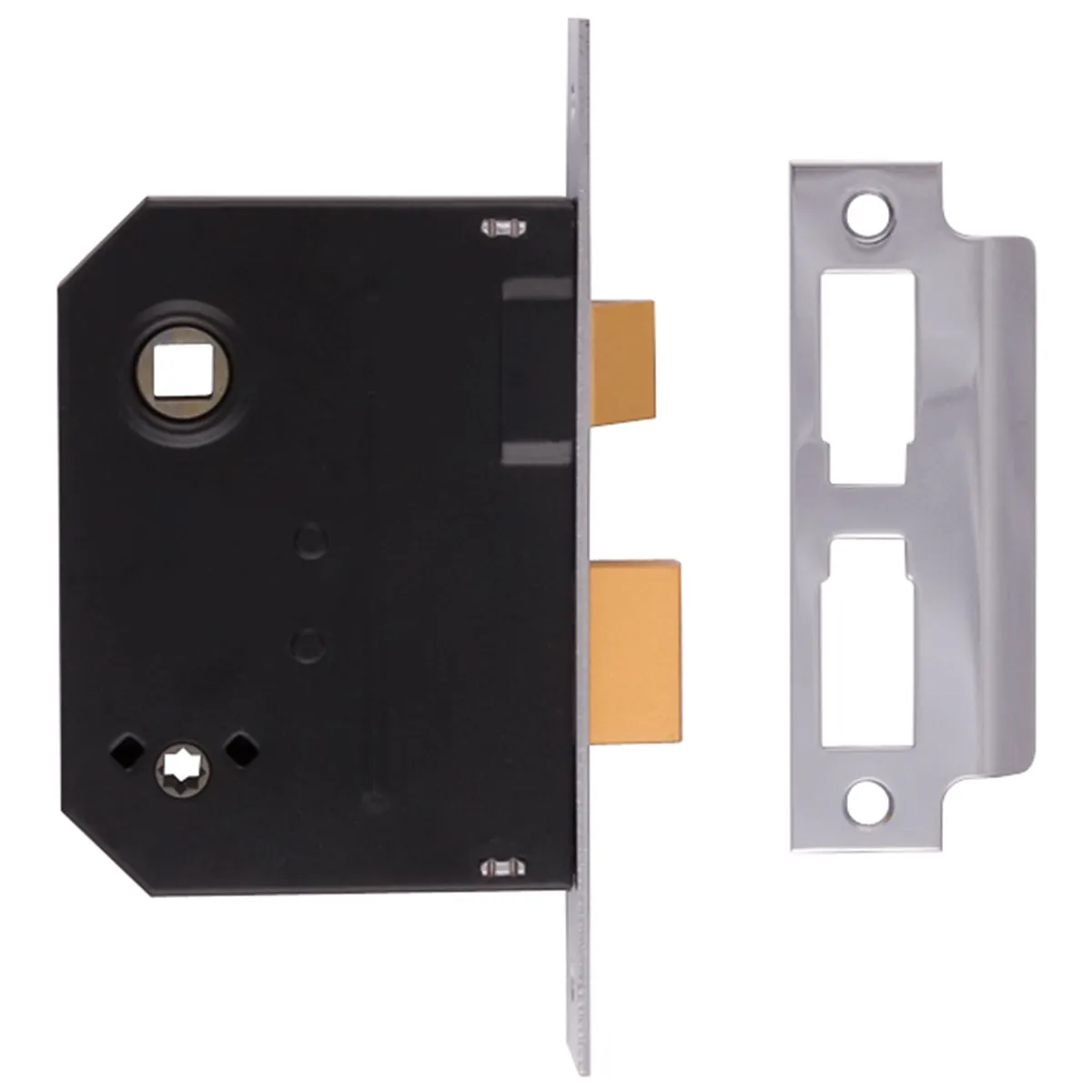 Union UNNY2294CH25 2294 Mortice Bathroom Lock Chrome Finish 63mm 2.5in Visi